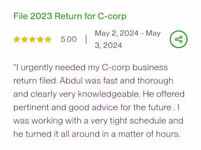 File 2023 Return for C-corp