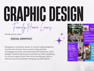 Social Media Graphics for Family Home Loans