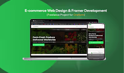 Single Page Website for an E-Commerce Startup