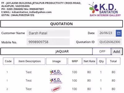 Quotation Maker Application