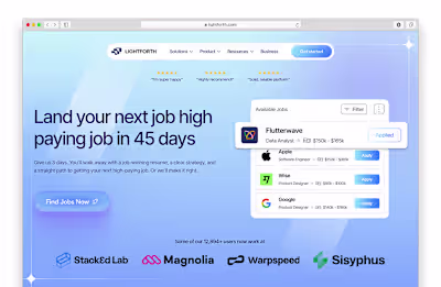 Lightforth Landing Page Redesign