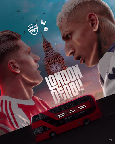 Two derbies. Two styles. Cinematic energy for the North Lond...