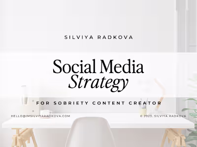 Social media strategy and coaching for a sobriety coach
