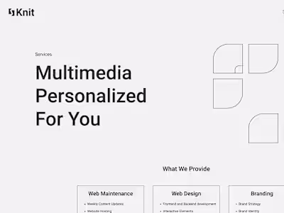 Designing the Knit Studios Website