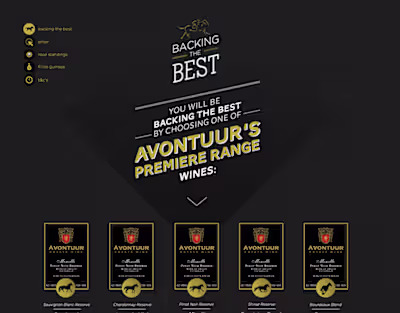 Avontuur Estate Backing the Best Microsite | Behance