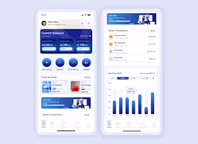 A fintech app design to
