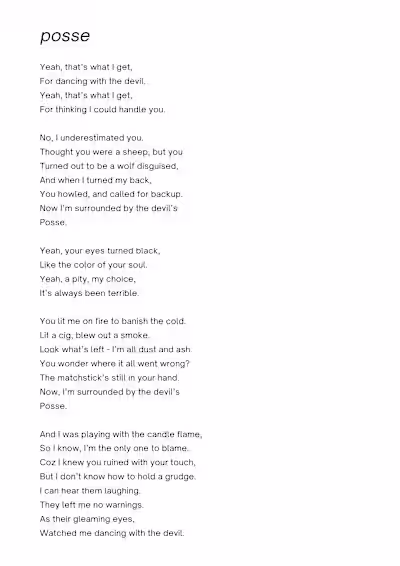 Lyrics by Me