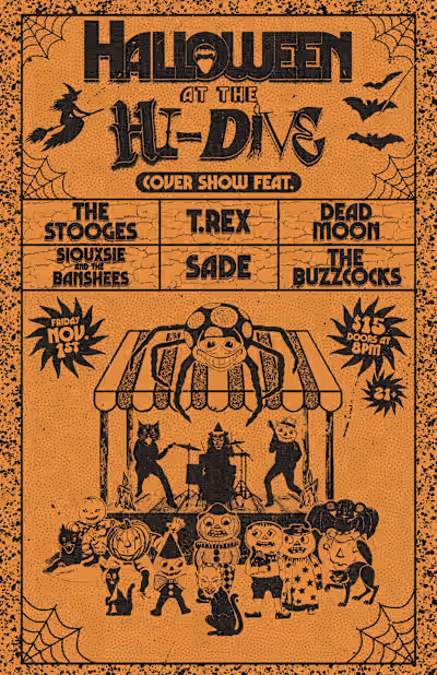 Hi-Dive Halloween Cover Show – Poster Design