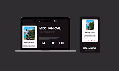 Mechanical Engineer Portfolio Web App