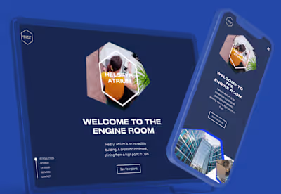 Commercial property development website for Helsfyr Atrium