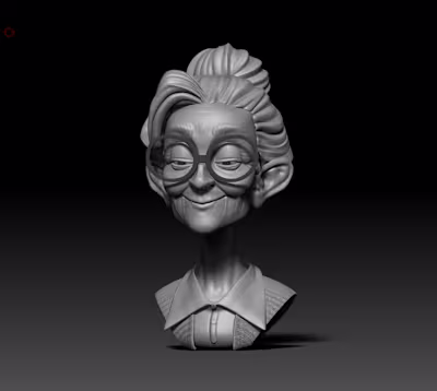 Stylized Old Lady Sketch