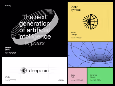 Deepcoin. AI startup branding