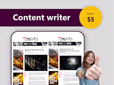 Write blog and website content