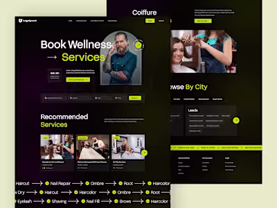 Salon Booking Website - Landing Page