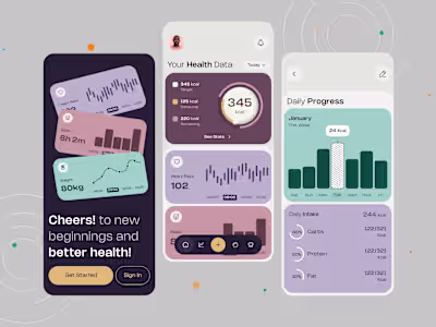 Health & Fitness Tracking Mobile App Design || VitalFlow is ...