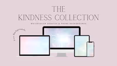 Kindness Phone & Desktop Watercolor Wallpapers