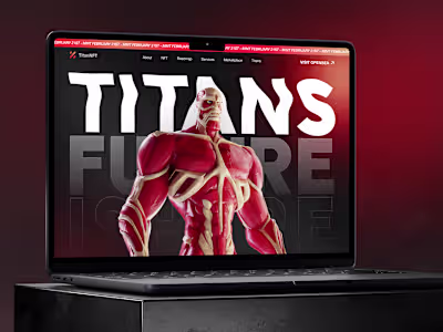 Titans NFT. Landing Page Design