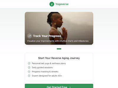 Yogaverse - Wellness App for Adults 40+ Built a full-stack w...
