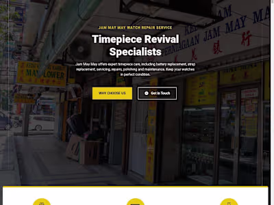 Branding & Web Development for Jam May May Watch Repair