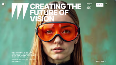 Landing Page for Sports Sunglass
