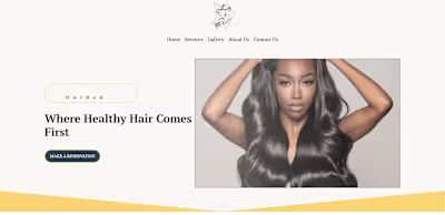 Website Designed for Hair Salon