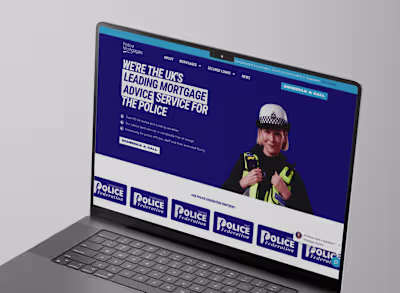 Website design for Mortgages services for Police Federation 
