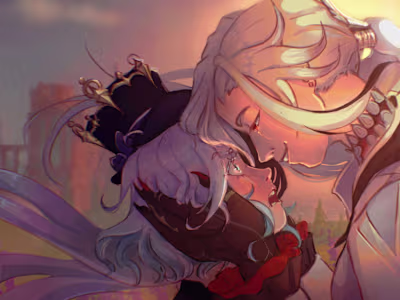 Genshin Arlecchino  and Furina Fanart