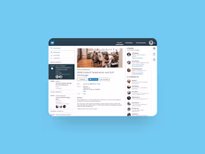 LinkedUp conceptual visual interface design