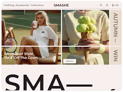 Work with online shop for tennis clothing.
