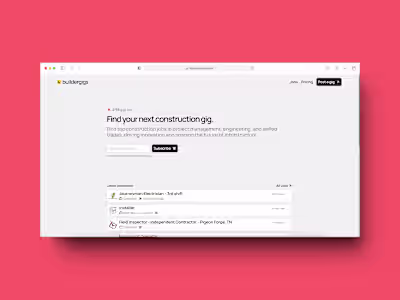 Construction Sector Job Board 
