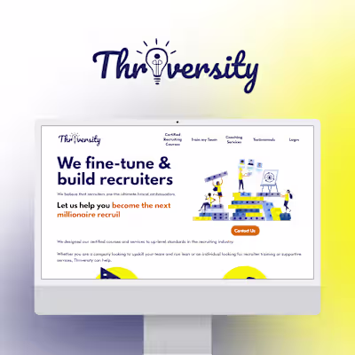 Webflow Website Development - Thriversity.io