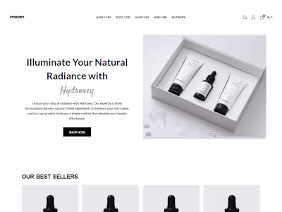 Hydroxey Cosmetic E-commerce Website

