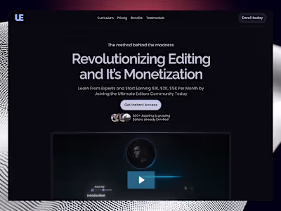 Landing page - Framer design
