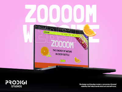Zooom Kombucha Brand Website