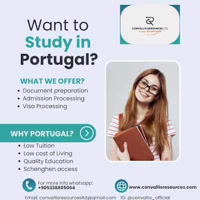 Flyer advert for an Education consultancy agency