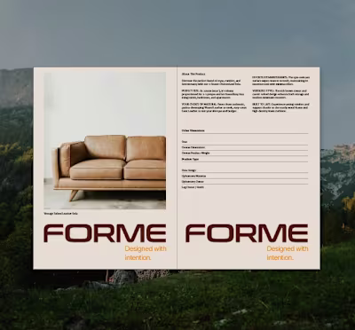 Recent project for FORME: The