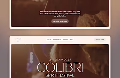 festival website redesign