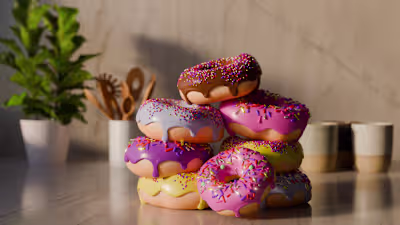 The Sweet Render: Crafting a 3D Doughnut
