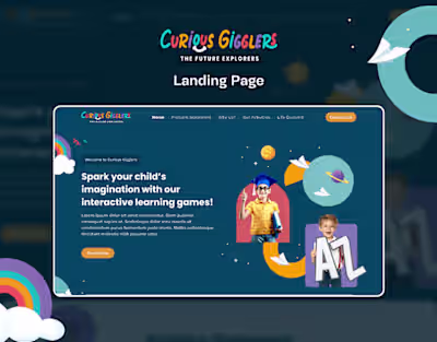 Curious Gigglers Landing Page