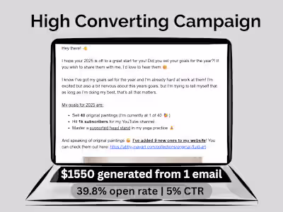 High-Converting Email Campaign – Limited-Time Art Drop