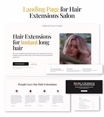 Hair Extensions Landing Page 