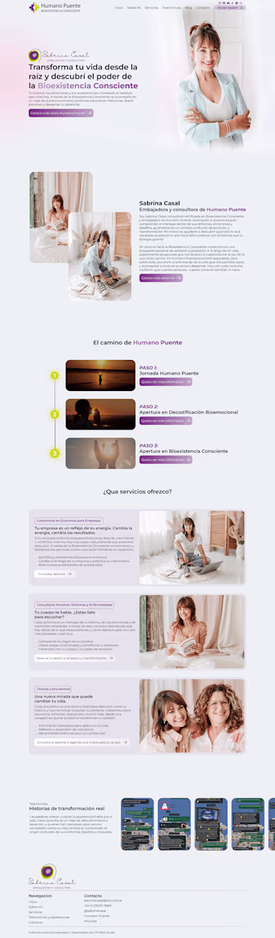 Bussiness Website | Sabrina Casal Consultora