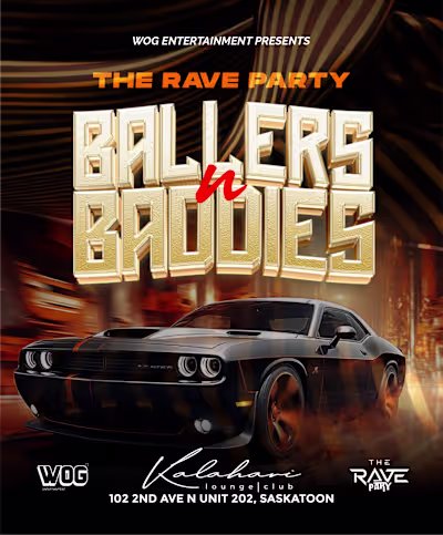 Rave Party Ballers n Baddies Flyer Design