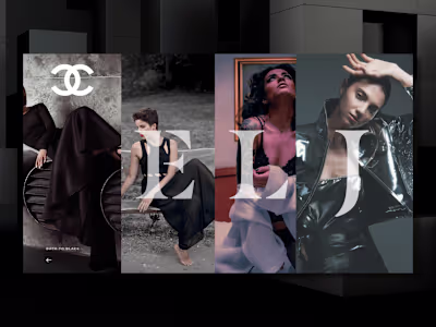 Chanel Concept UI Design hero header