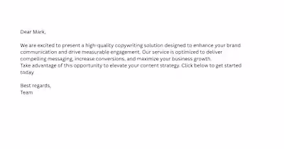 I read an email today.