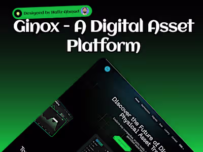 Landing Page Design for Ginox - A Digital Asset Platform