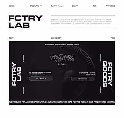 Sneakers lab // E-commerce