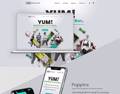 Yum! Delicious Protein Bar. Responsive Web Design