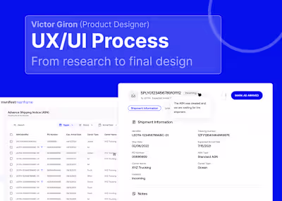 Logistic web app SaaS - UX/UI Case Study