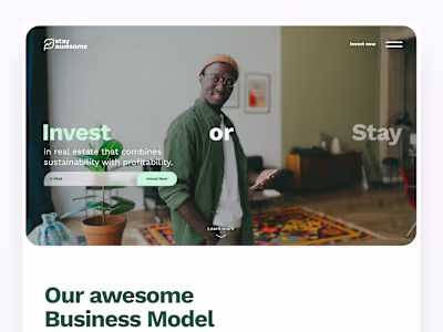 Stay Awesome - Sustainable Building Landing Page